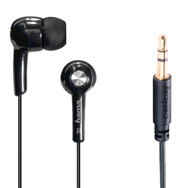 SLUŠALICE HAMA BASIC4MUSIC IN-EAR STEREO, CRNE