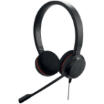 JABRA EVOLVE 20 UC Stereo USB Headband, Noise cancelling, USB connector, with mute-button and volume control on the cord, with foam ear cushion