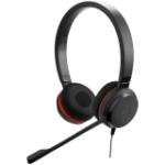 JABRA EVOLVE 30 II UC Stereo USB Headband, Noise cancelling, USB and 3.5 connectivity, with mute-button and volume control on the cord, with leather ear cushion