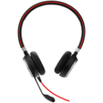 JABRA EVOLVE 40 MS Stereo USB Headband, Noise cancelling, USB and 3.5 jack connectivity, with mute-button and volume control on the cord, Busylight , Discret boomarm, Microsoft optimized
