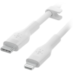 BELKIN BoostCharge Flex USB-A Silicone Cable with Lightning Connector, 1M, White
