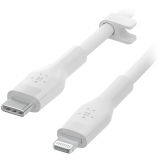 BELKIN BoostCharge Flex USB-A Silicone Cable with Lightning Connector, 1M, White