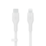 BELKIN BoostCharge Flex USB-C Silicone Cable with Lightning Connector, 1M, White
