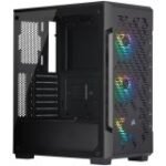 Corsair iCUE 220T RGB Airflow Tempered Glass Mid-Tower Smart Case, Black