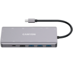 CANYON hub DS-12 13in1 4k USB-C Dark Grey