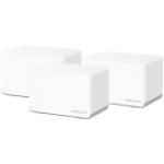 Mercusys Halo H70X(3-pack) AX1800 Whole Home Mesh Wi-Fi 6 System, 574 Mbps at 2.4 GHz + 1201 Mbps at 5 GHz,Internal Antennas, 3xGigabit Ports per Unit,1024-QAM, OFDMA, MERCUSYS APP, Router/AP Mode, 150+ devices, 550m2 coverage