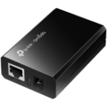 TP-Link POE150S Omada PoE Injector, 2× 10/100/1000Mbps RJ45 Port, IEEE 802.3af compliant, 1× 48VDC Power Input Port, Data and power carried over the same cable up to 100 meters, plastic case, Auto-determine the necessary power requirements