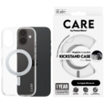 CARE by PanzerGlass Feature Case Transparent w. Silver Kickstand & MagSafe iPhone 16