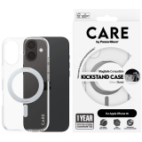 CARE by PanzerGlass Feature Case Transparent w. Silver Kickstand & MagSafe iPhone 16