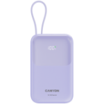 CANYON power bank OnPower 101 built-in cable 10000 mAh PD22.5W Purple