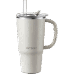 BUYDEEM Thermo Mug With Straw 700 ml, model DS57, color Oats White