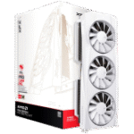 XFX Quicksilver AMD Radeon RX 9070XT White Magnetic Air Edition with 16GB GDDR6 HDMI 3xDP, AMD RDNA 4