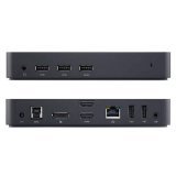 Dell USB 3.0 Ultra HD Triple Video Docking Station D3100, 4x USB 3.0, 2x USB 2.0, 2x HDMI, 1x DP, 1x RJ 45 GbE, 1x Audio/ Headphone, 1x Audion Out