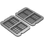 AENO Electric grill AEG0001/AEG0005 Waffle plate,  Non-stick coating, size: 290*234mm, 2 pcs in set - Image 2