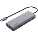 BELKIN USB-C Multiport Adapter 6-in-1. 2 x USB A 3.0 (5Gpbs), 1 x HDMI 4k, GbE, 1 x USB C 100w PD, SD Card slot, Mac and Windows compatible - Image 2