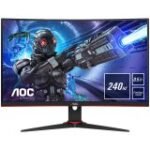AOC Monitor LED C27G2ZE Gaming Curved 240Hz (27“, 16:9, 1920x1080, VA, 240Hz, 300 cd/m², 3000:1, 0.5 ms, 178/178°, 2xHDMI, DP, Tilt, 3-sided frameless) Black-Red, 3y - Image 2