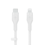 BELKIN BoostCharge Flex USB-C Silicone Cable with Lightning Connector, 1M, White - Image 2