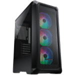 COUGAR Archon 2 Mesh RGB PC Case, Mid Tower, Black + PSU STC600, 600W Preinstalled - Image 2