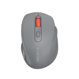 Canyon 6 buttons wireless 2.4Ghz mouse, MX8650A Sensor, DPI up to 1600,Injection case, 3 M life times left and right switches, 2xAAA battery, ABS material. Size: 105x71x40mm, Weight: 59g, Dark grey