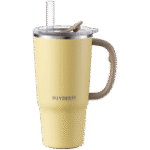 BUYDEEM Thermo Mug With Straw 700 ml, model DS57, color Mellow Yellow - Image 2