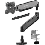 ONKRON Monitor Desk Mount for 13 to 32-Inch LCD LED OLED Screens up to 8 kg, Black - Image 2