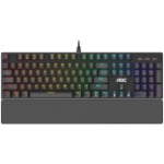 AOC Gaming Keyboard GK500 - RED Full size, OUTEMU Red, Wired USB 2.0, Premium aluminium alloy, ANTI-GHOSTING25-keys, 1 profile, Braided Fiber 1.8m, 2y - Image 2