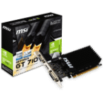 MSI Video Card NVidia GeForce GT 710, 2048MB DDR3, 64-bit, 12.8 GB/s, 1600 Mbps Effective Memory Speed, 954 MHz Clock, PCI Express 2.0, HDMI 1.4, Dual-link DVI-D, D-Sub, 300W Recommended PSU - Image 2