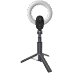 LORGAR Circulus 910, Streaming web camera, 5MP 2592X1944 max resolution, up to 60fps, 1/2.8", Sony STARVIS CMOS image sensor, full glass lens, 5.5'' built-in ring light (1700-14 000K), foldable tripod, auto focus, dual microphones with AI noise reduction, USB Type C, size: 470*133*115mm, 0.525kg, black+white - Image 2