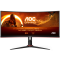AOC Monitor Gaming CU34G2XP 34” Curved VA, 21:9, 3440x1440, 180Hz, 1ms, 430 cd/m2, 4000:1, HDMI, DP, PbP, PiP,  Ergonomic, Black-Red, VESA 3y