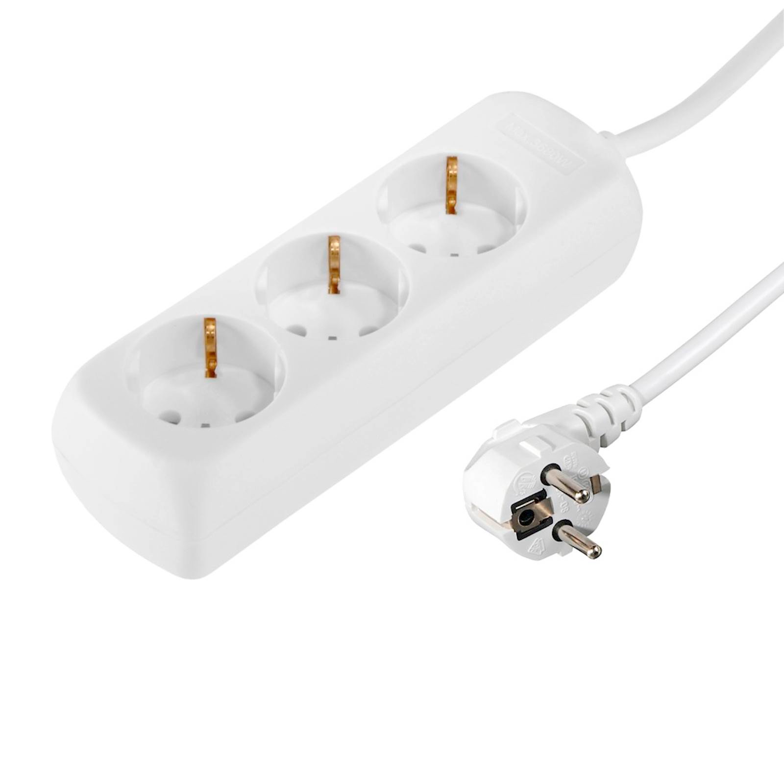 PRODUŽNI KABL HAMA, BIJELI, 3 UTIČNICE, 1,4M
