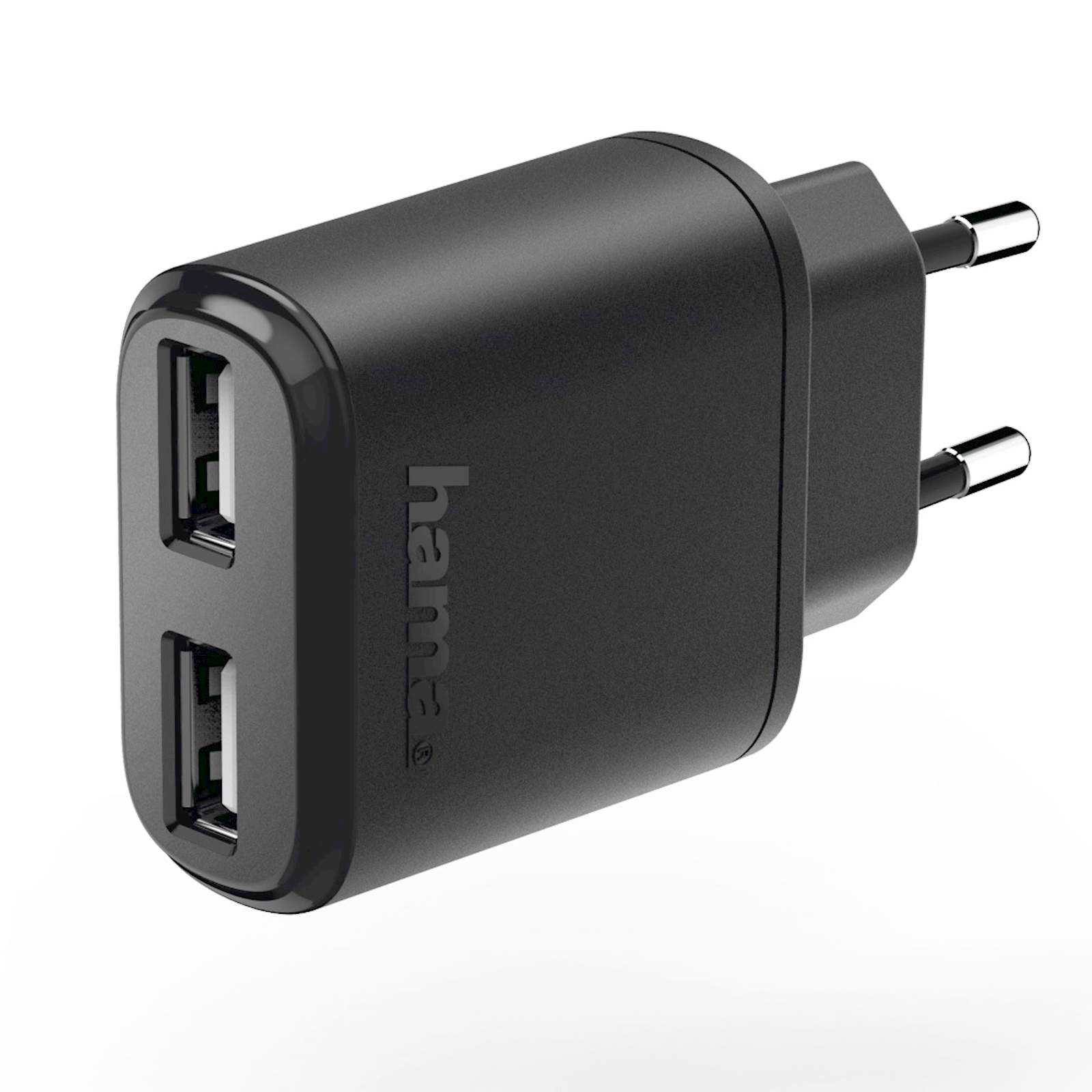 Punjač baza HAMA 2x USB-A, 2.4A, crni
