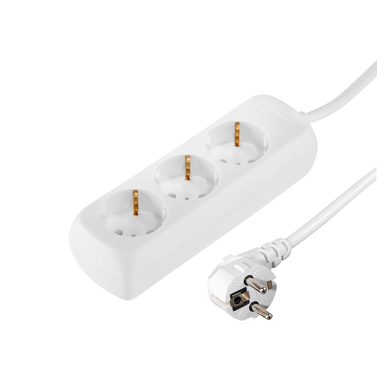 Produžni kabl HAMA, bijeli, obični,3 utičnice, 5m