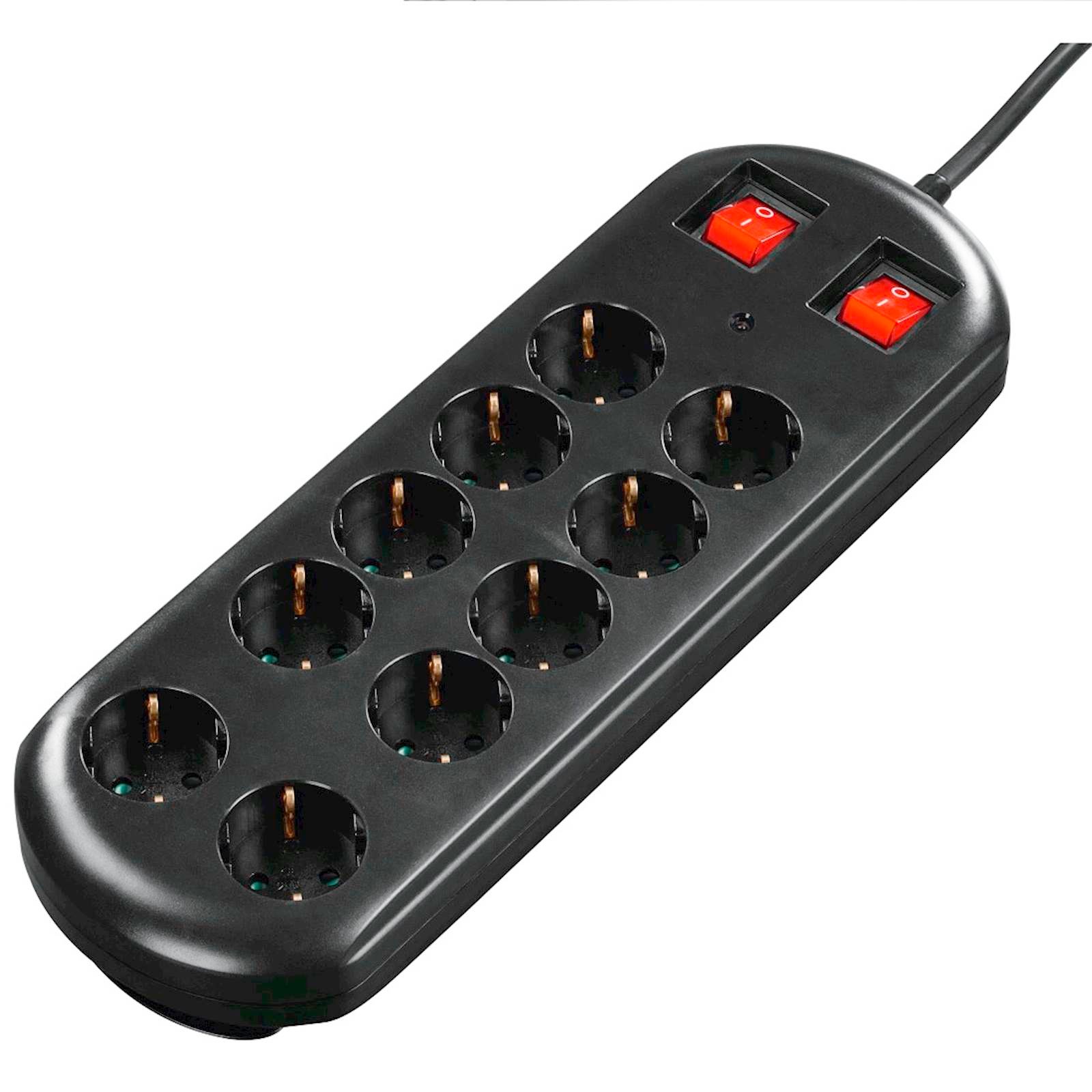 Produžni prenaponski kabl Hama 10 utičnica, crni