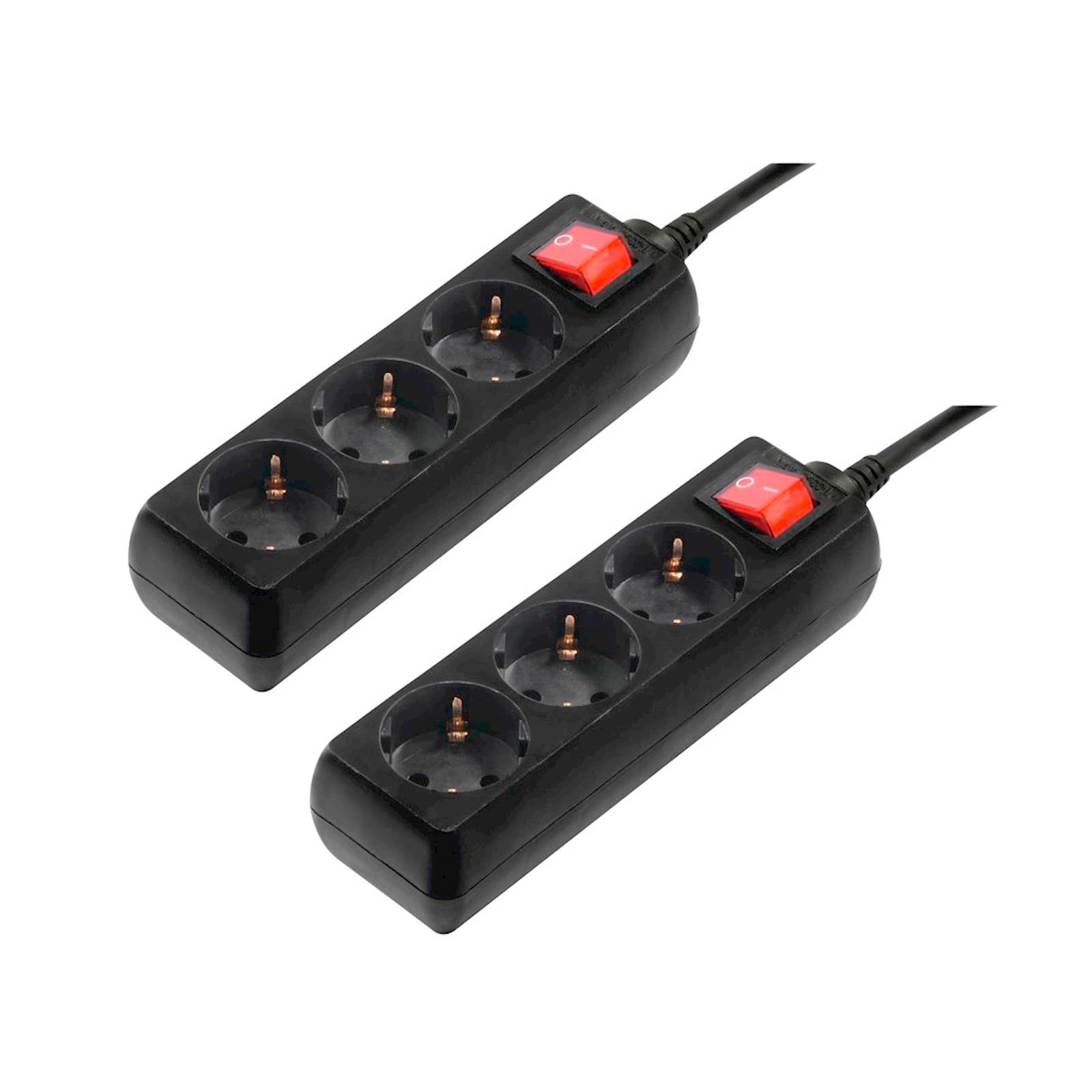 Produžni kabl HAMA, 3 utičnice, pakovanje od 2 kom