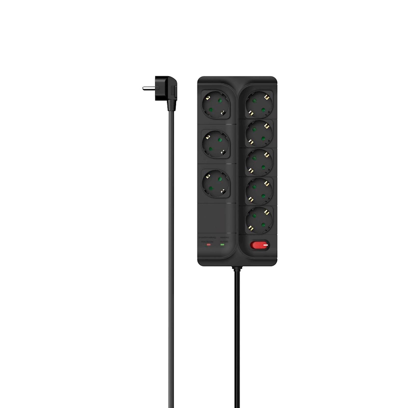 Produžni kabl hama, 8 utičnica, 1.5m, crni