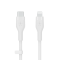 BELKIN Flex USB-C Silicone Cable with Lightning Connector, 3M, White