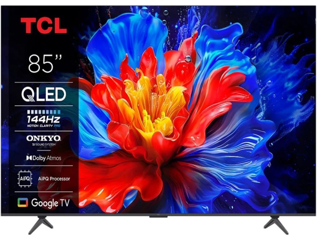 TCL 85"P8K 4K QLED TV 144HzGoogle TV; Motion Clarity Pro;Game Master; Onkyo 2.1;