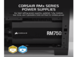 Corsair PSU 750w RM750xGold, Fully Modular, 12V-2x68xSATA, 4xPCIe, ATX 3.1, PCIe 5.1 - Image 4