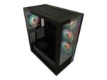 LC-Power Case Gaming 808B Midi-ATX, black, HD Audio, 4x 120mm ARGB fan, 1x USB-C - Image 2