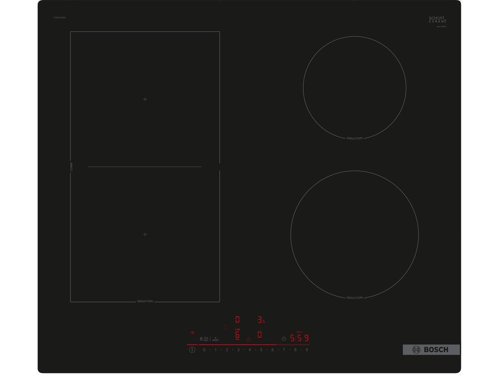 BOSCH indukcijska ploča Serie 6|, DirectSelect,CombiZone,SmartHoodAutomatic