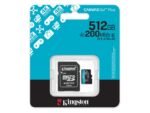 Kingston microSD 512GBCanvasGoPlus, Gen4r/w:200MB/s/160MB/s,with adapter - Image 2