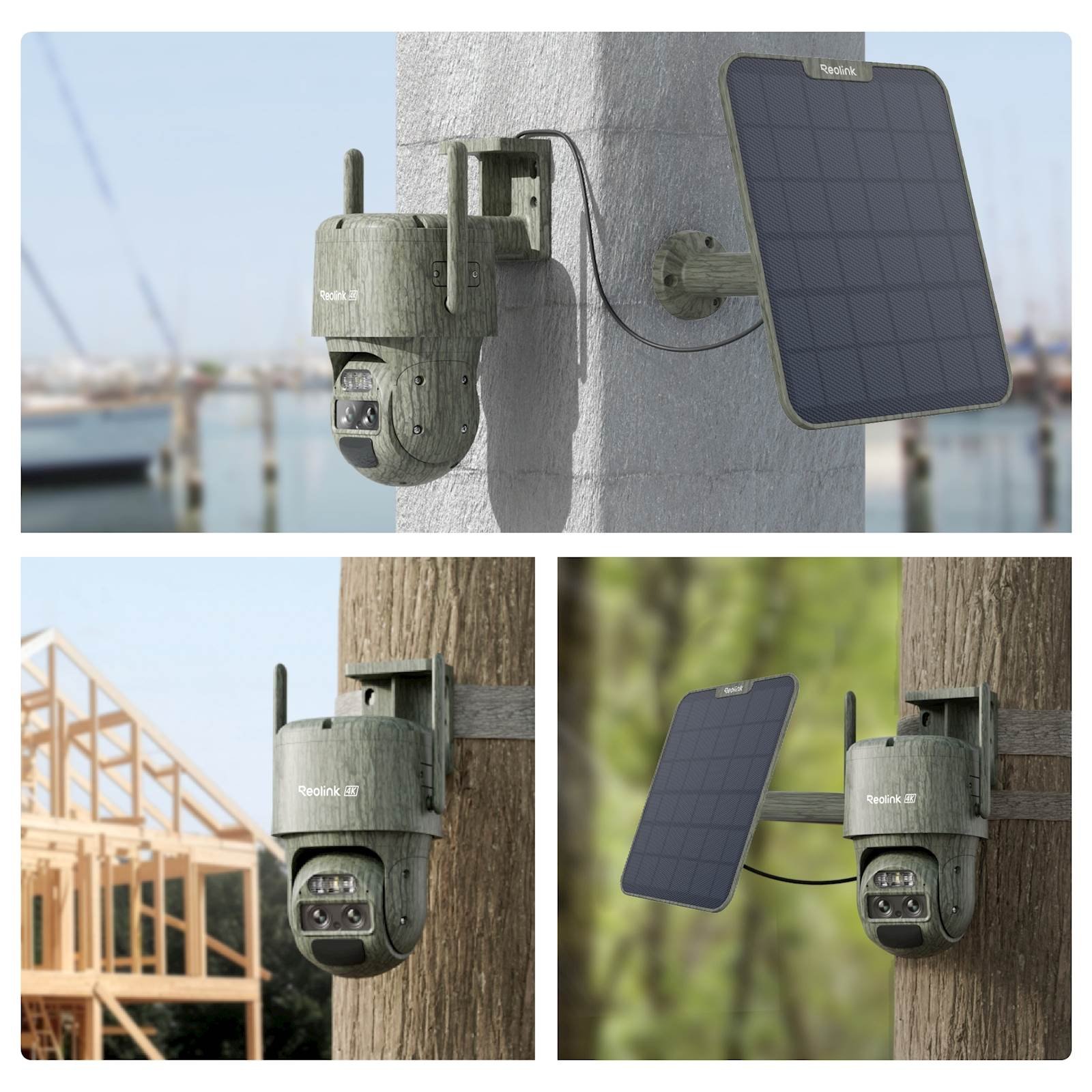 Reolink IP Kamera Trackmix Serija G770 4K, 8MP, 4G LTE, Baterijska, Maskirna