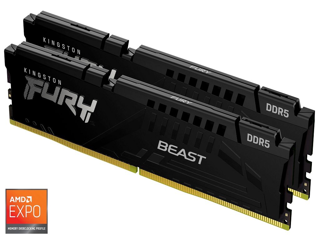 Kingston 64GB 5600MHz DDR5Fury Beast (2x32GB)CL40, EXPO & XMP