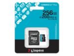 Kingston microSD 256GBCanvasGoPlus, Gen4r/w:200MB/s/160MB/s,with adapter - Image 2