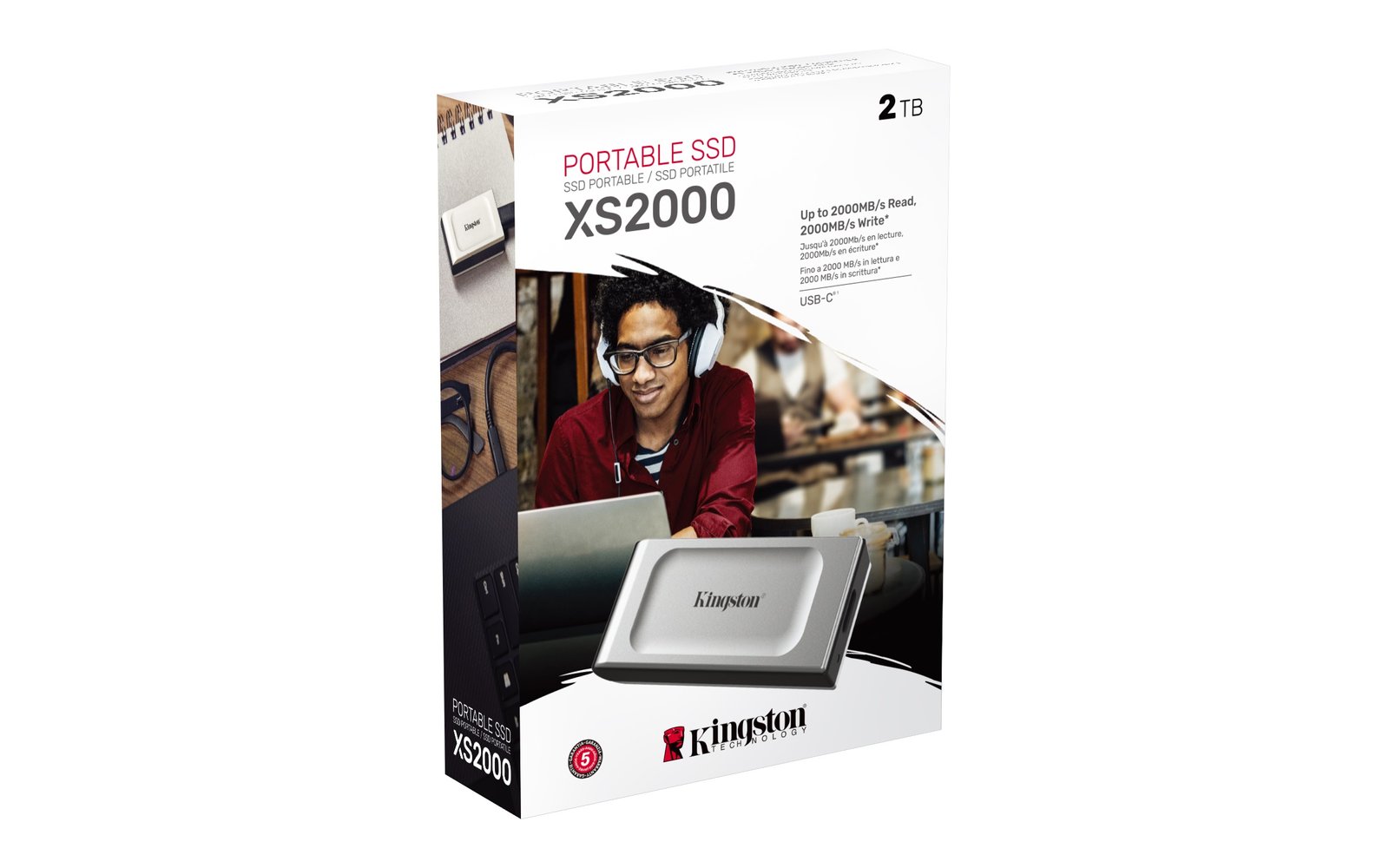 Kingston Ext SSD 2TB USB-CXS2000, R/W:2000/2000MBs