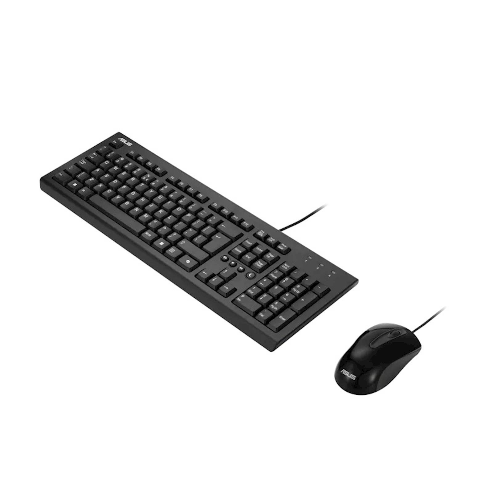 TASTATURA + MIŠ Set ASUS U2000 žična crna, 1000 dpi, 150cm. US/UK lokalizacija.