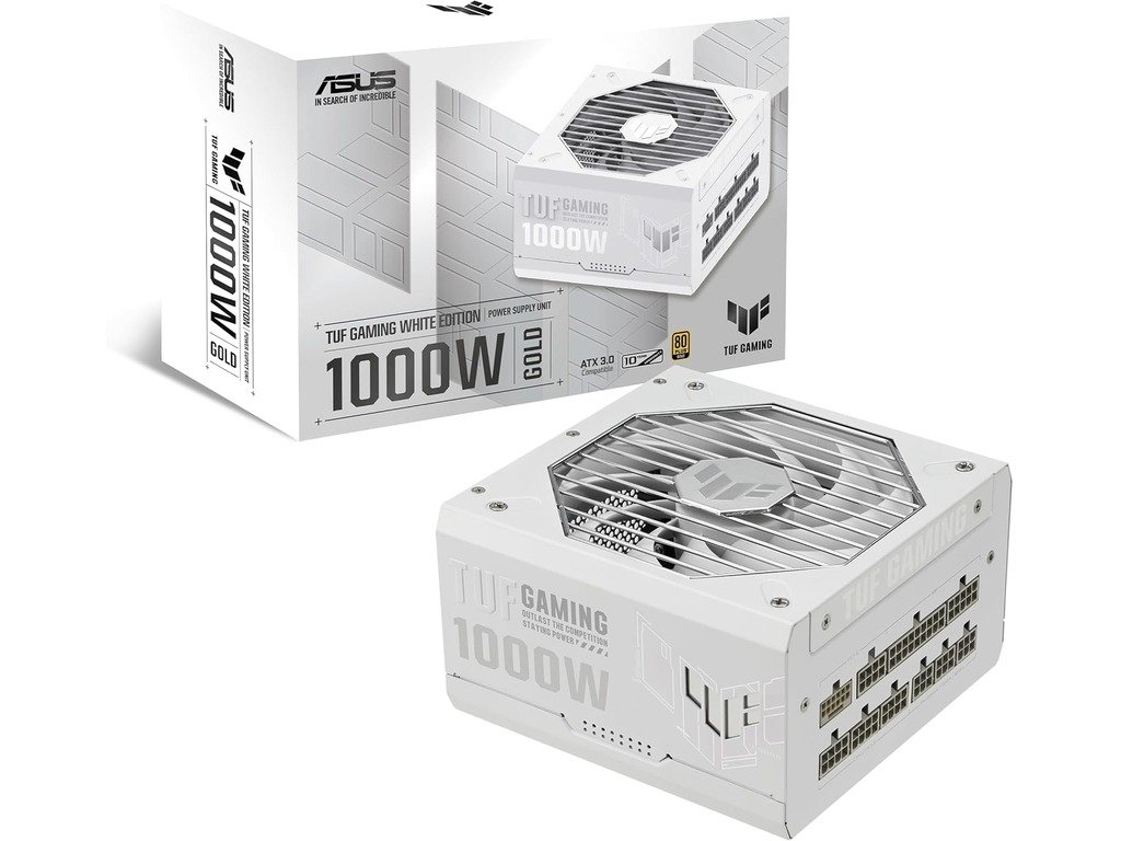 ASUS PSU TUF-GAMING-1000G-WHT1000W 80Plus Gold;Full modular1x16pin;4x8 pin;5 x SATA