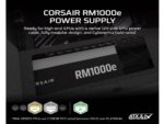 Corsair PSU 1000W RM1000eGold, Fully Modular, 12V-2x66xSATA, 3xPCIe, ATX 3.1, PCIe 5.1 - Image 3