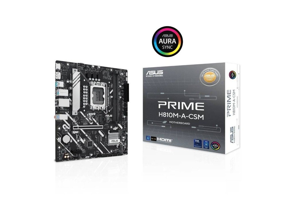 ASUS MB PRIME H810M-A-CSM  LGA1851, 2x DDR5, 6x USB, DP, HDMI, 2x M.2, mATX