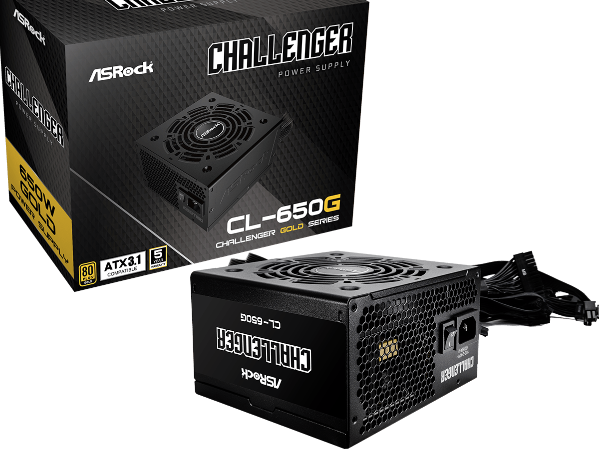 ASROCK PSU 650W Gold, CL80PLUS, 120mm fan, ATX 3.1PCIe 5.1